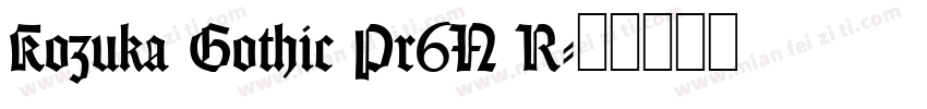 Kozuka Gothic Pr6N R字体转换